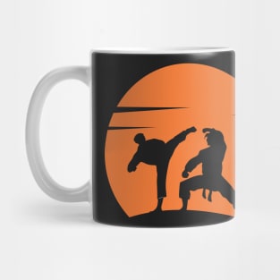 Karate Silhouette Martial Arts Kung Fu Sunset Mug